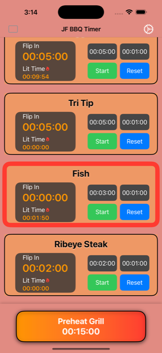 GrillTime Pro screenshot